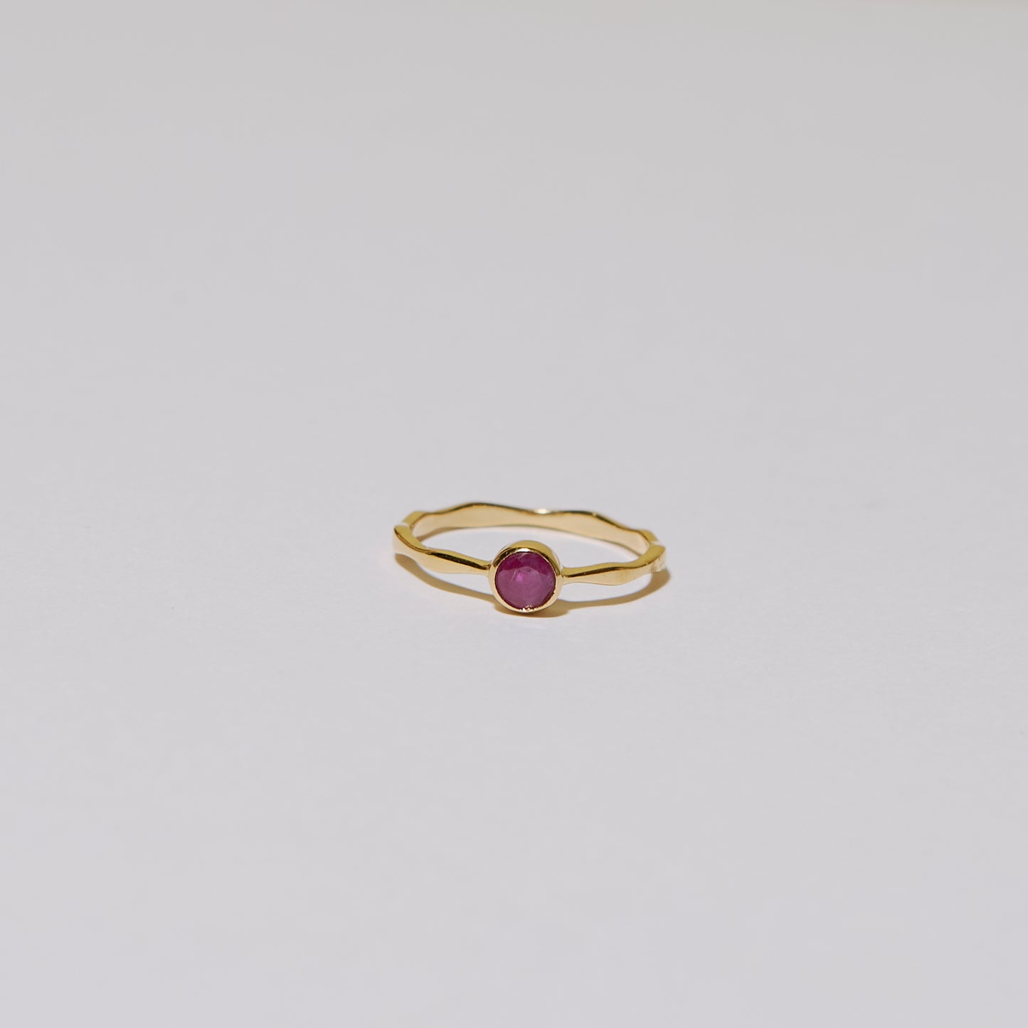 Dainty Ruby Round Vermeil Ring 6