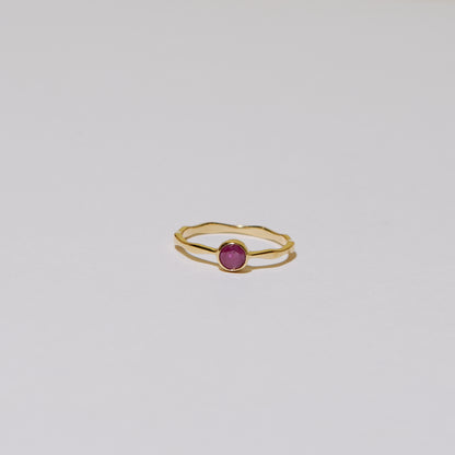 Dainty Ruby Round Vermeil Ring 6