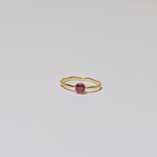Dainty Ruby Round Vermeil Ring 6