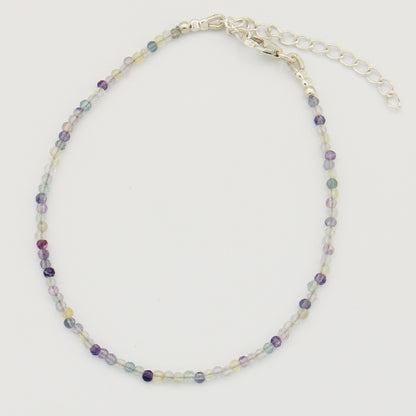 Dainty Gemstone Beaded Bracelet Fluorite
