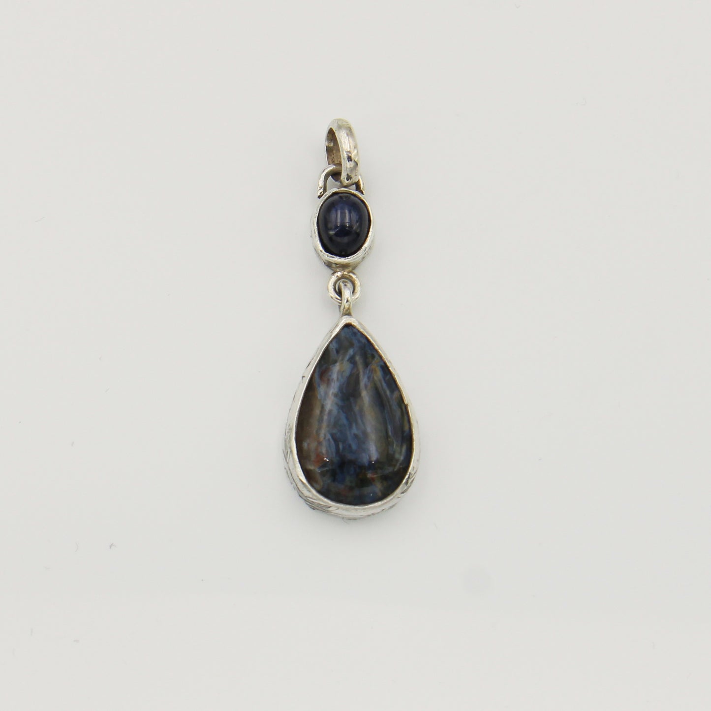 Pietersite & Iolite Sterling Pendant
