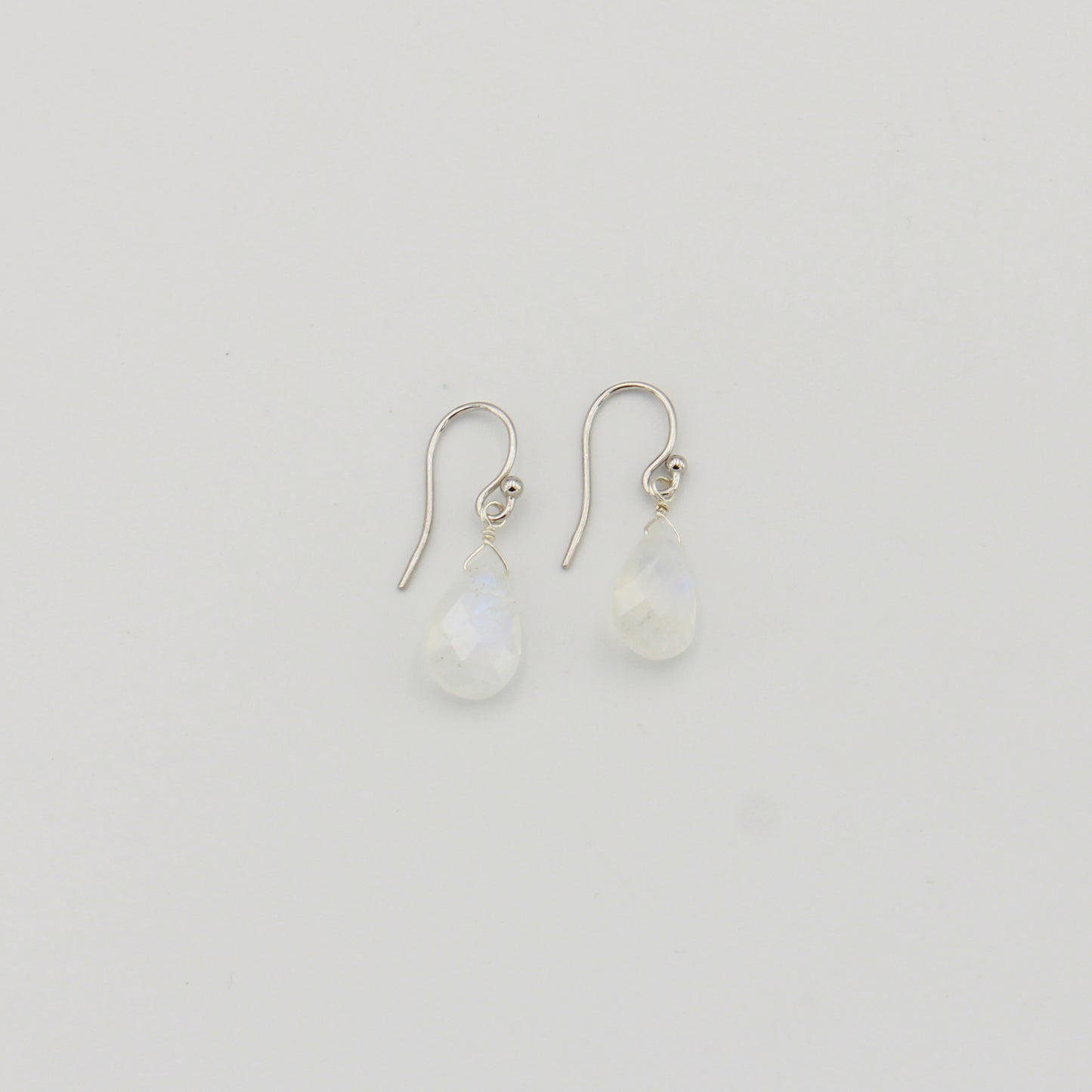 Rainbow Moonstone Faceted Bead Drop Earrings : 210000022100