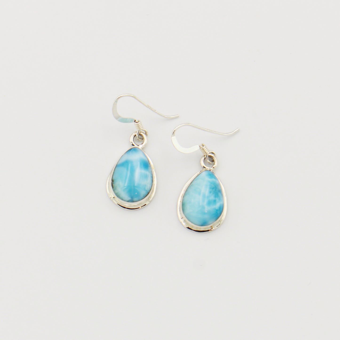 Larimar Pear Sterling Earrings : 210000021216