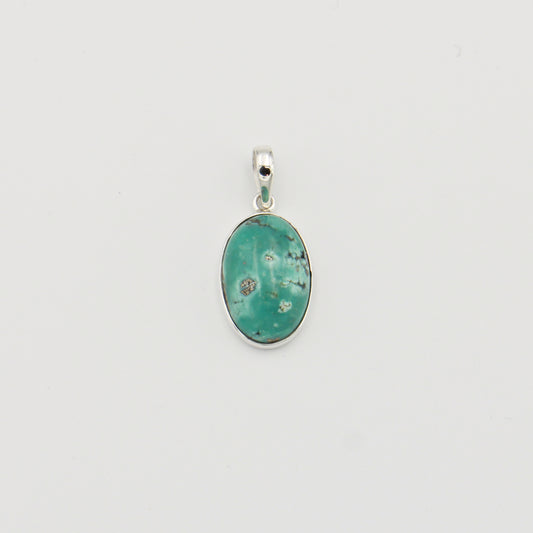 Turquoise Oval Sterling Pendant : 210000020833