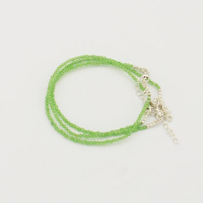 Dainty Gemstone Beaded Bracelet Gr Chalcedony