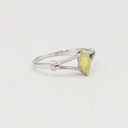Ethiopian Opal Marquis Sterling Ring Sz 7