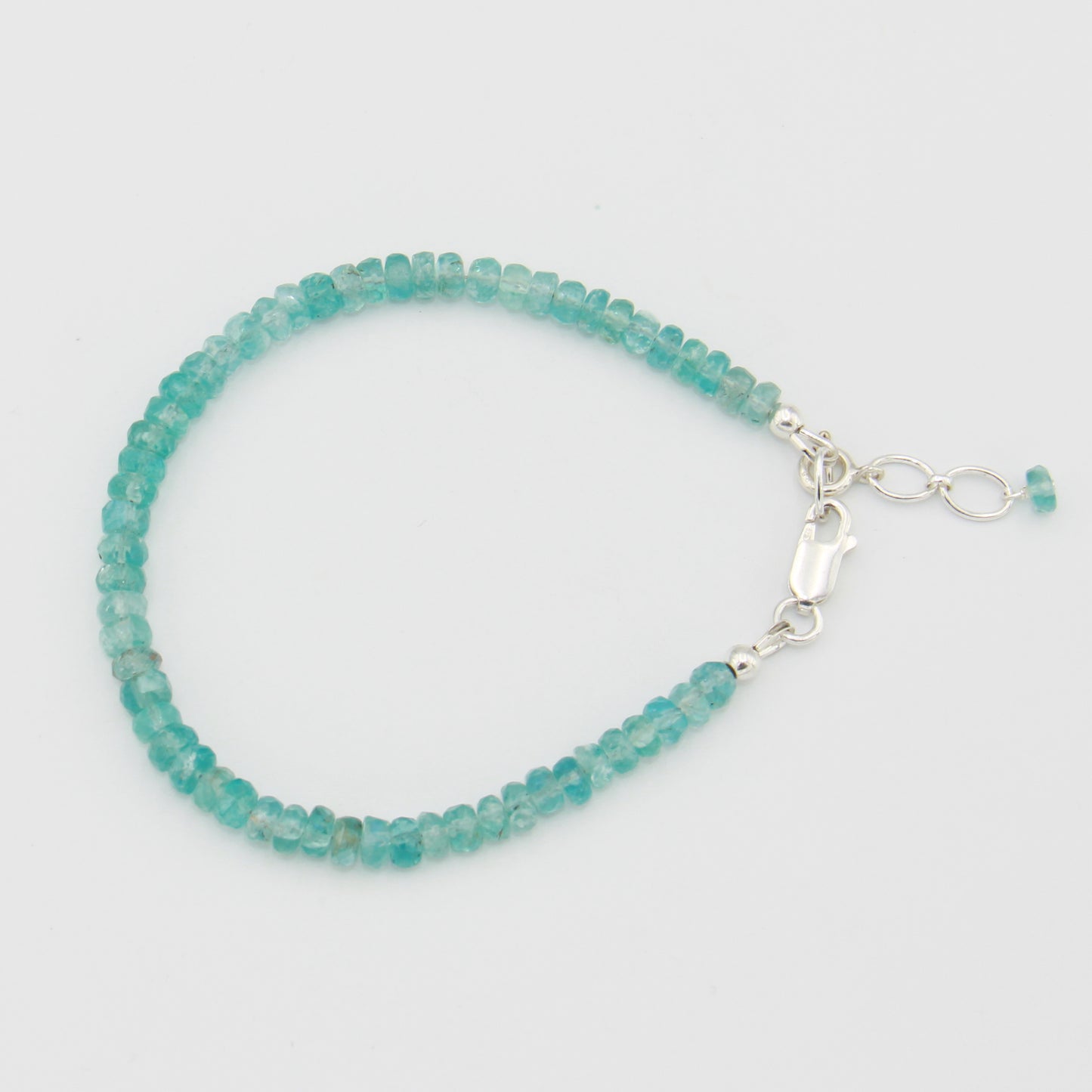 Apatite Beaded Sterling Bracelet