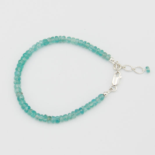 Apatite Beaded Sterling Bracelet