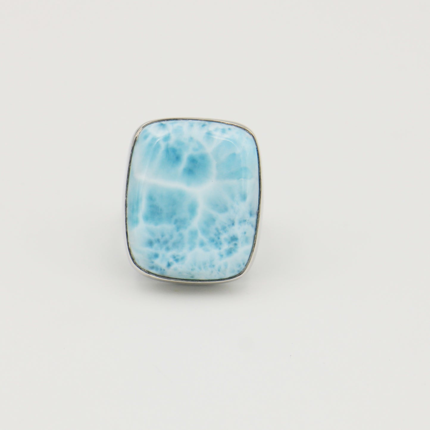 Larimar Large Rectangle Sterling Ring Adj : 210000020574
