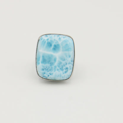Larimar Large Rectangle Sterling Ring Adj : 210000020574
