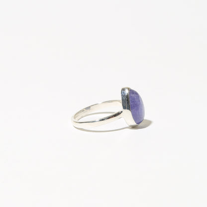 Tanzanite Teardrop Sterling Ring Sz 7