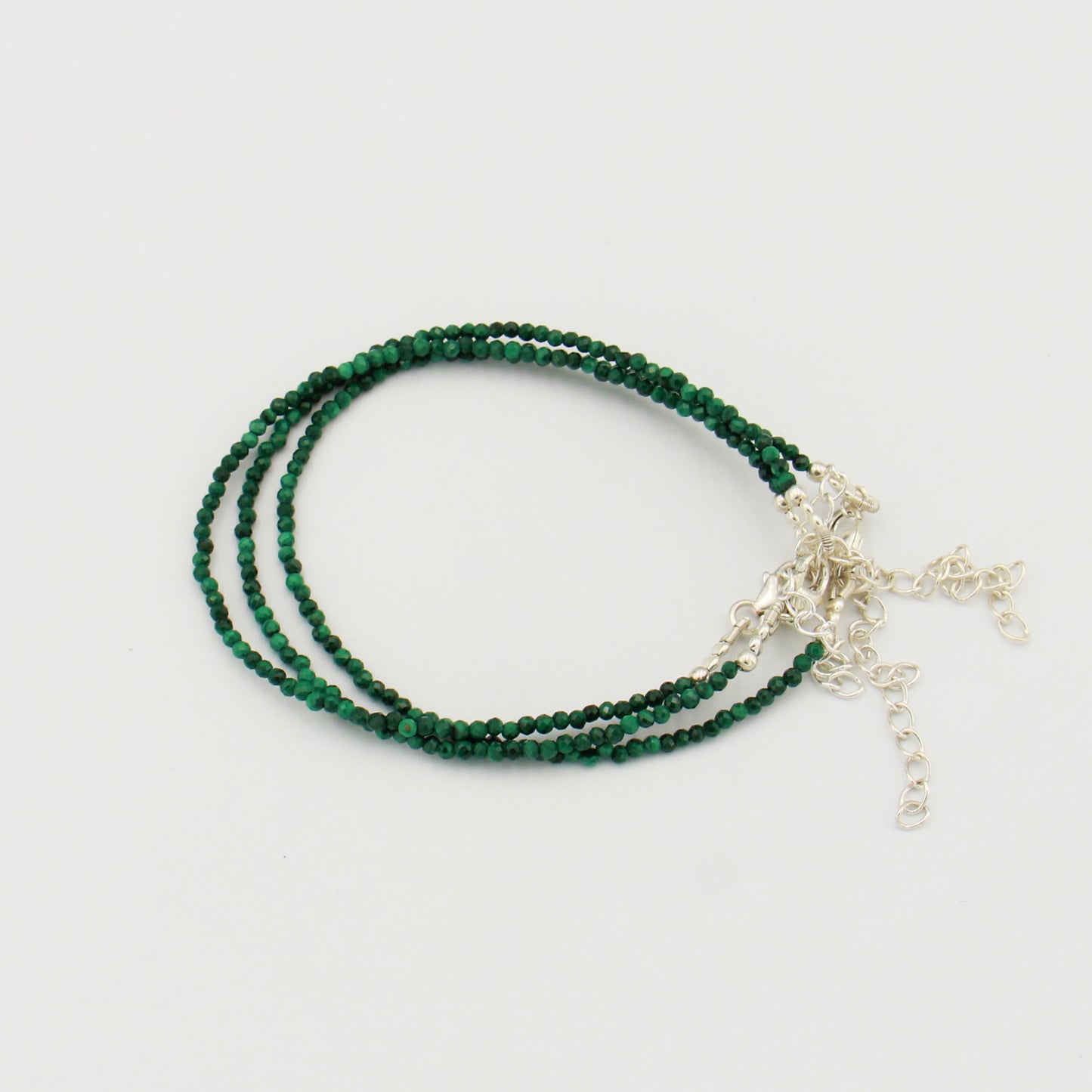 Dainty Gemstone Beaded Bracelet Malachite