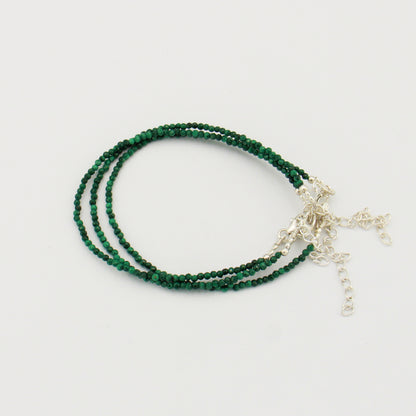 Dainty Gemstone Beaded Bracelet Malachite