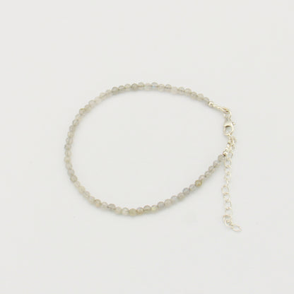 Dainty Gemstone Beaded Bracelet Labradorite