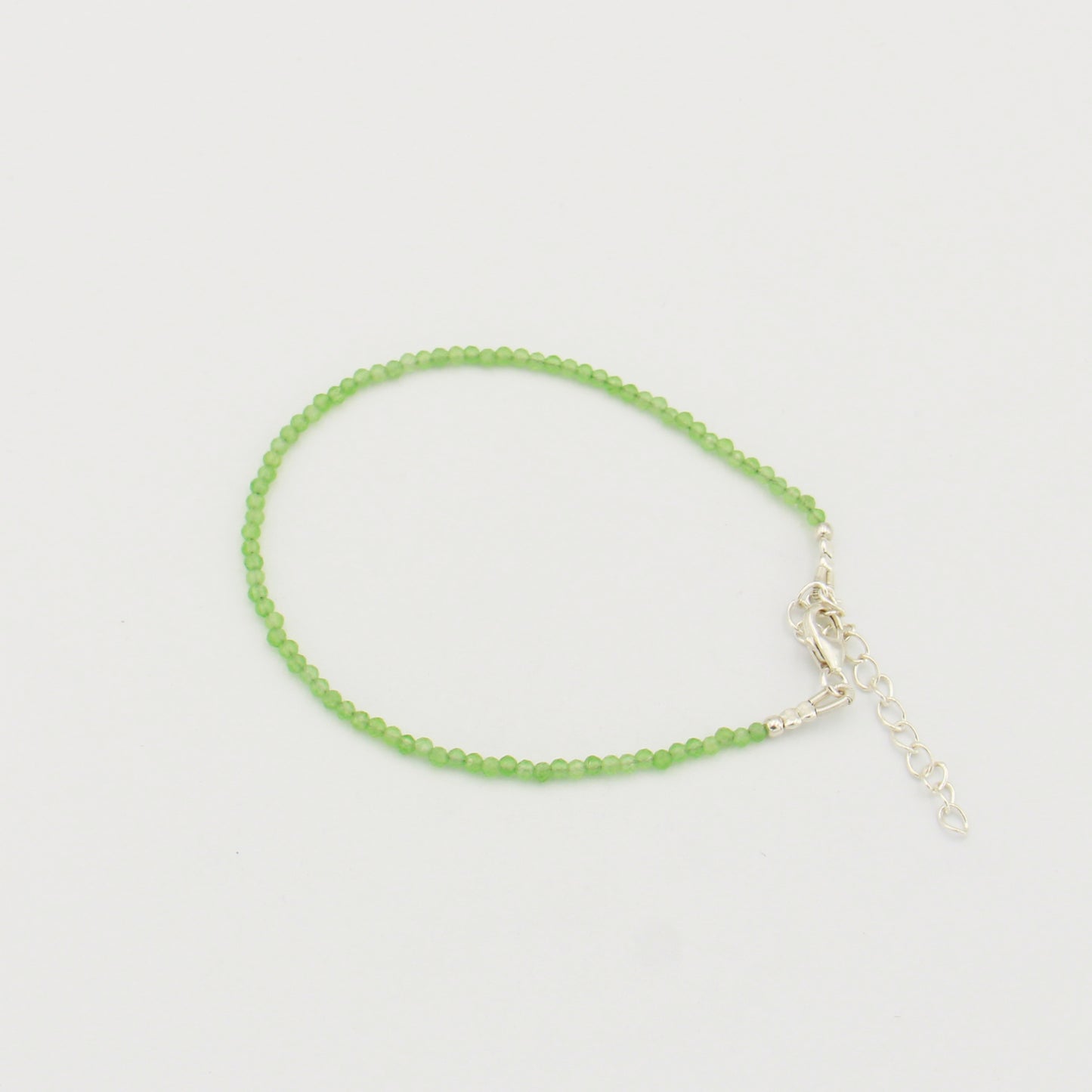 Dainty Gemstone Beaded Bracelet Gr Chalcedony