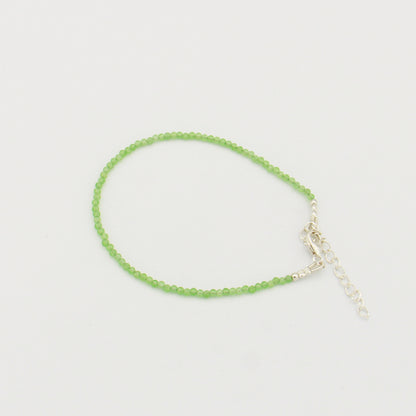 Dainty Gemstone Beaded Bracelet Gr Chalcedony