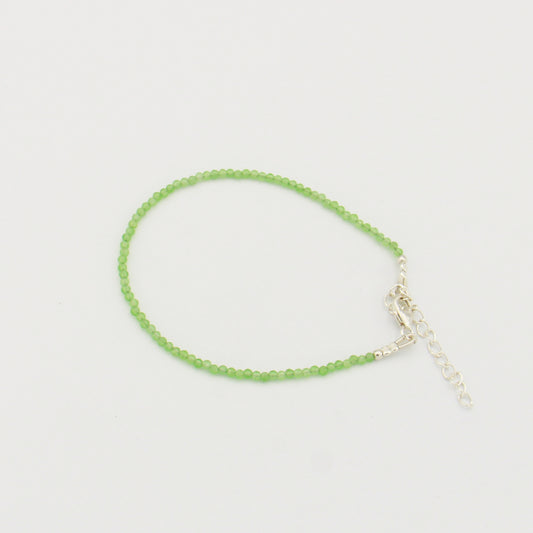 Dainty Gemstone Beaded Bracelet Gr Chalcedony
