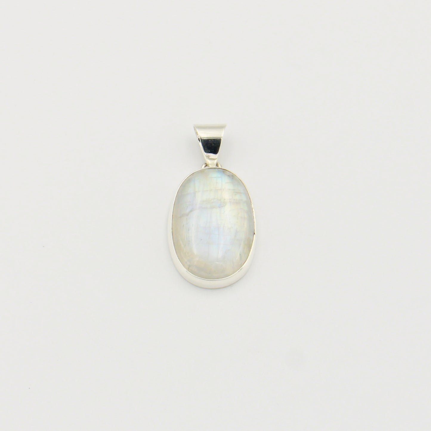 Rainbow Moonstone Oval Sterling Pendant : 210000021978