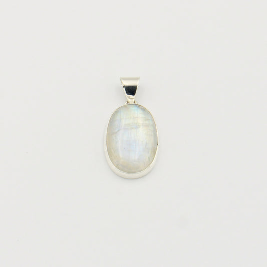 Rainbow Moonstone Oval Sterling Pendant : 210000021978