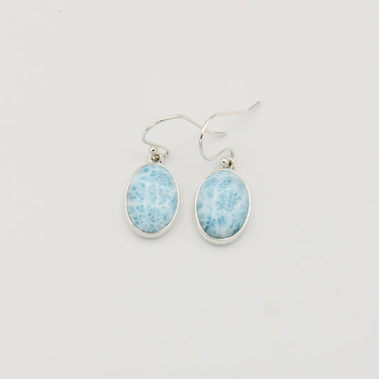 Larimar Oval Sterling Earrings : 210000020758