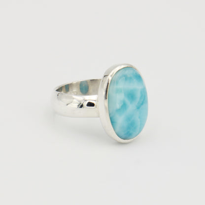 Larimar Oval Sterling Ring Sz 10 : 210000020837