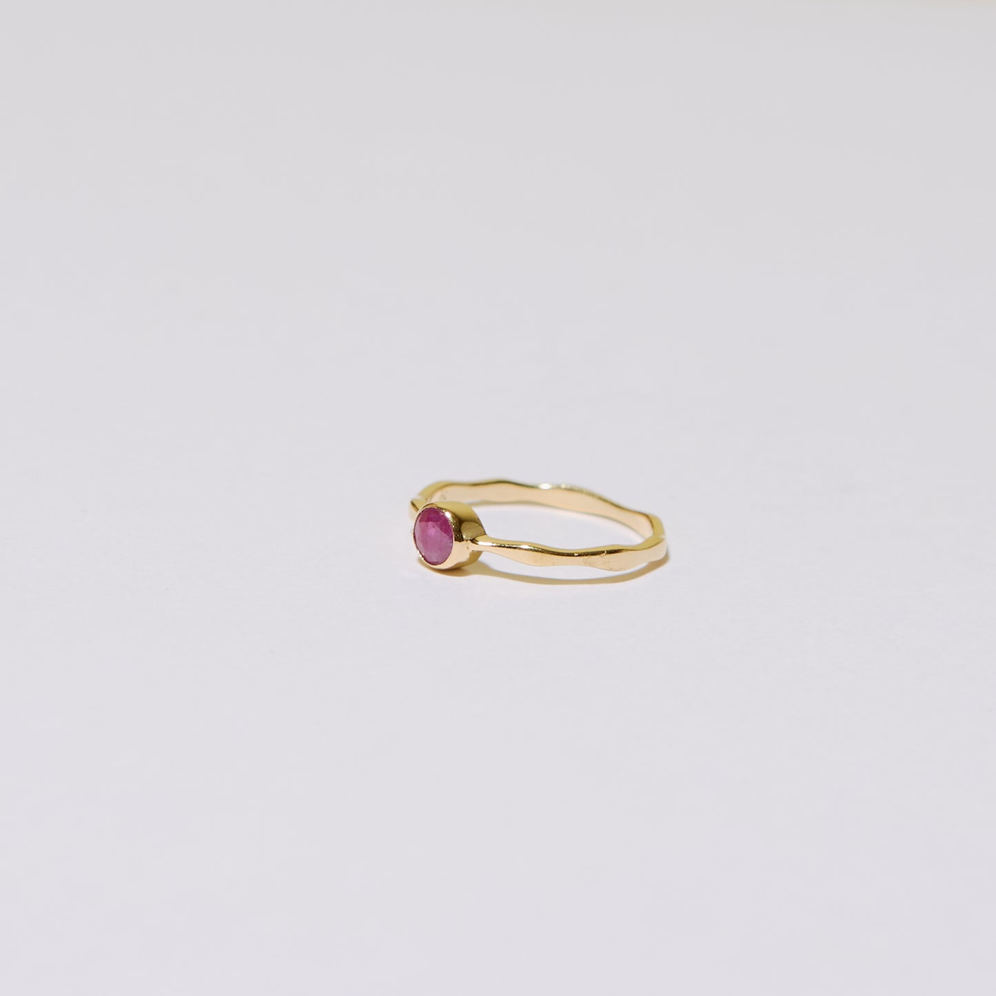 Dainty Ruby Round Vermeil Ring 6