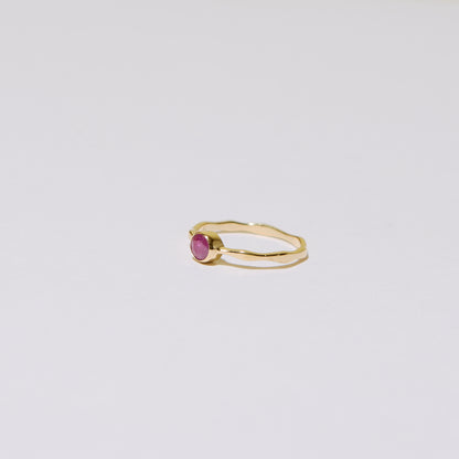 Dainty Ruby Round Vermeil Ring 6