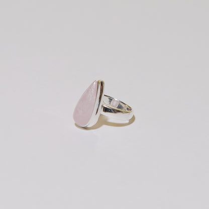 Kunzite Teardrop Sterling Ring Sz 7
