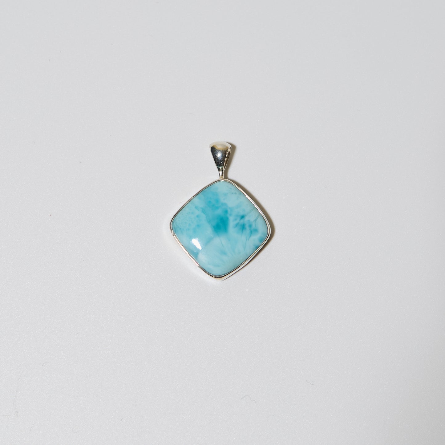 Larimar Cushion Sterling Pendant