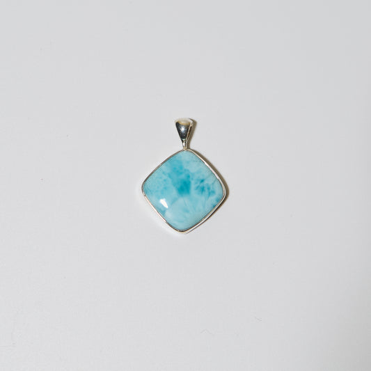 Larimar Cushion Sterling Pendant