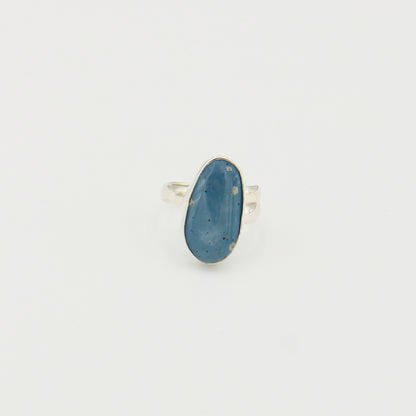 Leland Blue Lt. Oval Sterling Ring Adj