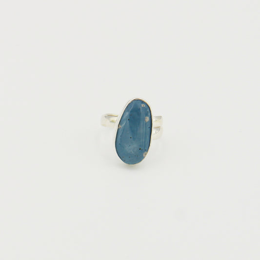 Leland Blue Lt. Oval Sterling Ring Adj