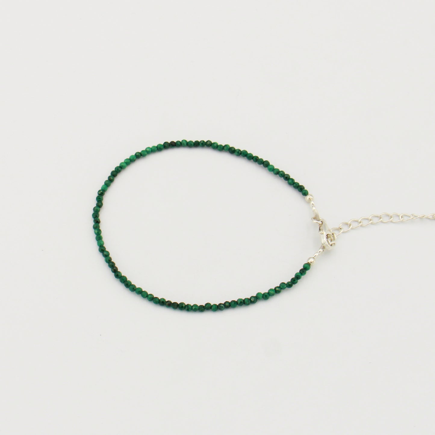 Dainty Gemstone Beaded Bracelet Malachite