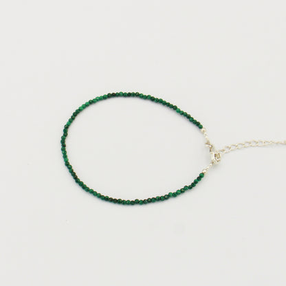 Dainty Gemstone Beaded Bracelet Malachite