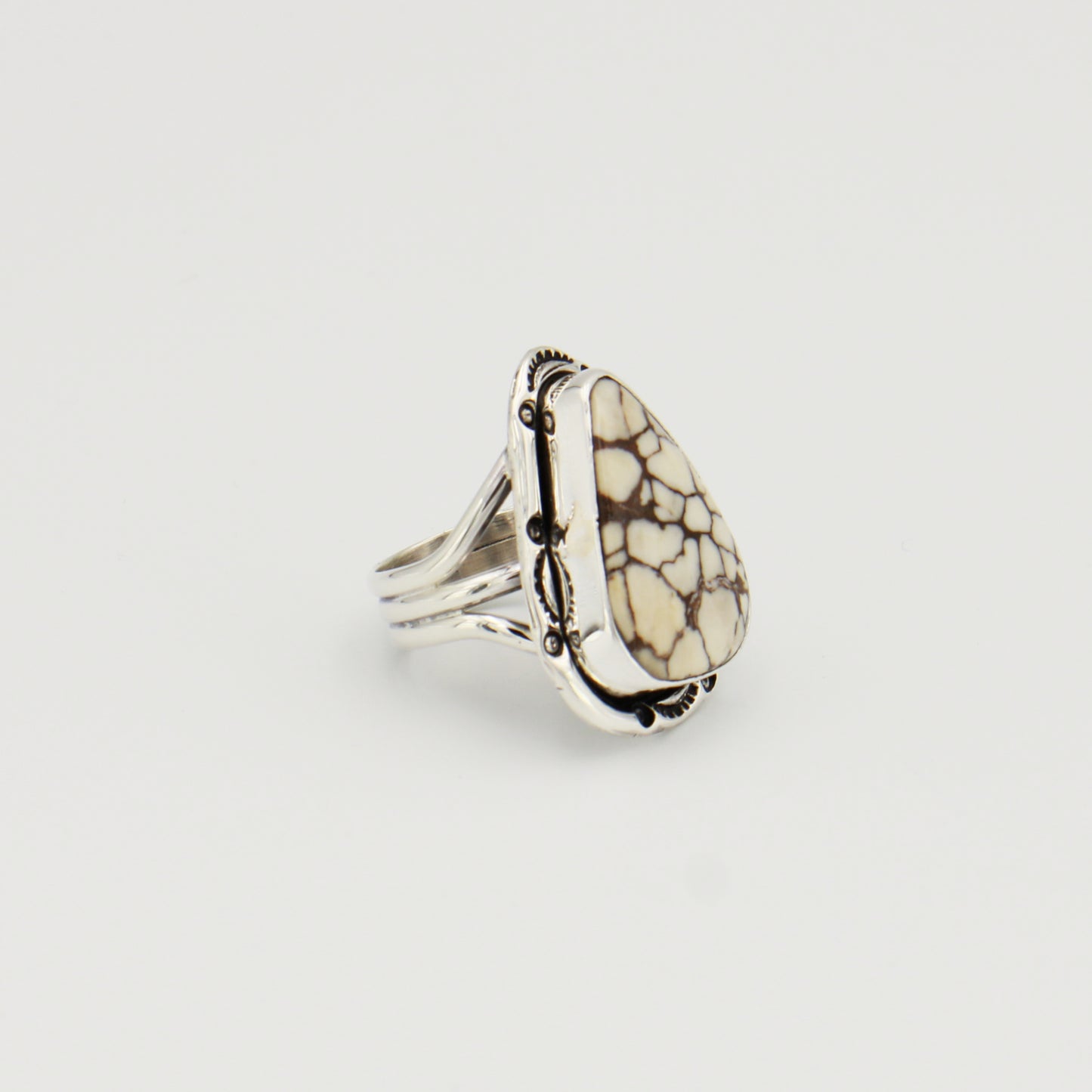 Wild Horse Wedge Sterling Ring Sz 7.5