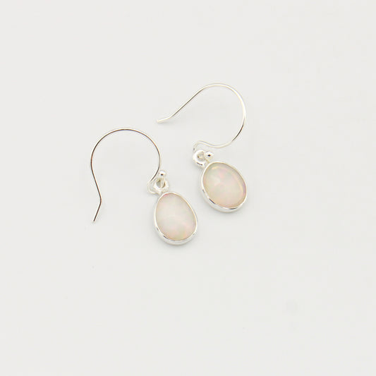 Ethiopian Opal Ovoid Sterling Earrings : 210000022354