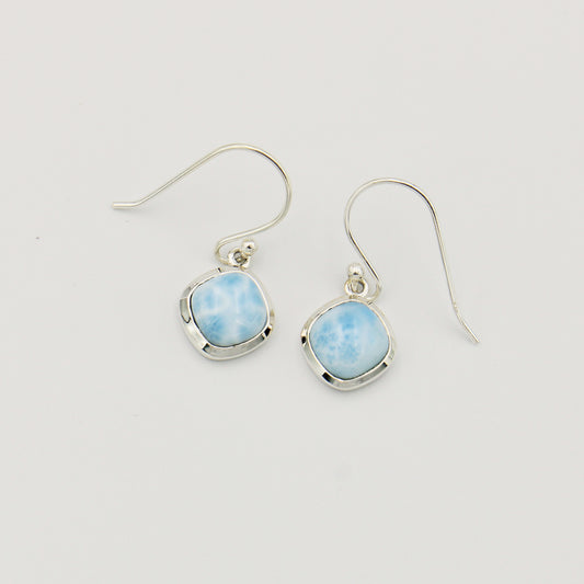 Larimar Cushion Sterling Earrings : 210000020753