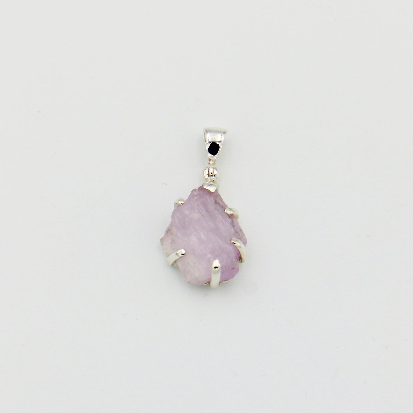 Rough Kunzite Sterling Pendant