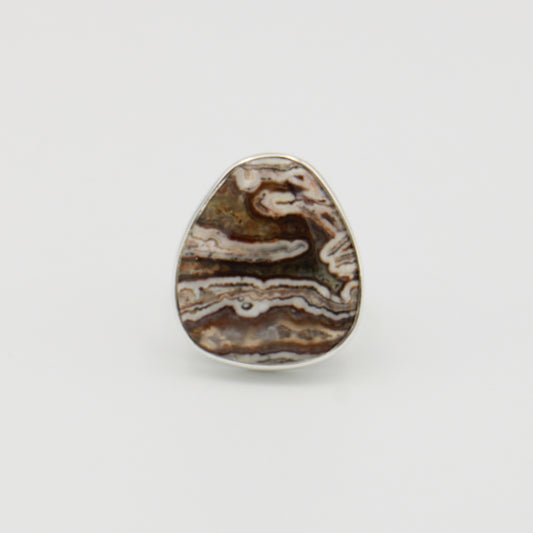 Verde Valley Agate Sterling Ring Adj