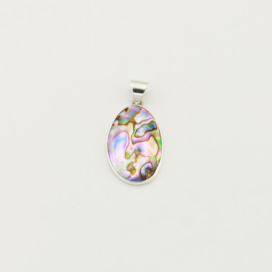 Abalone Large Oval Sterling Pendant
