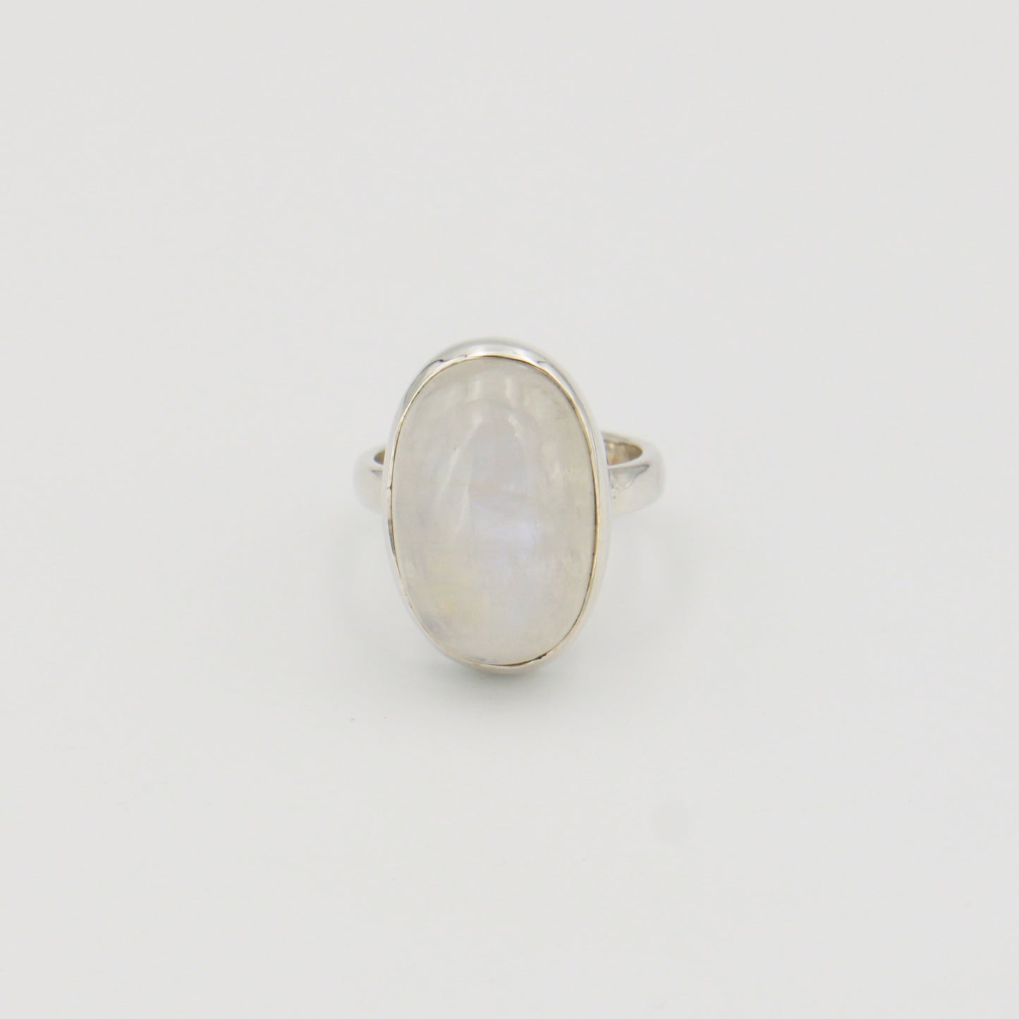 Moonstone Oval Sterling Ring Sz 7 : 210000021046