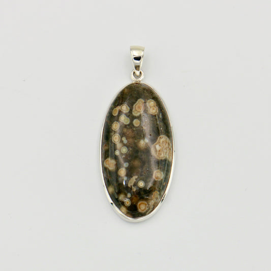 Ocean Jasper Large Oval Sterling Pendant : 210000021105