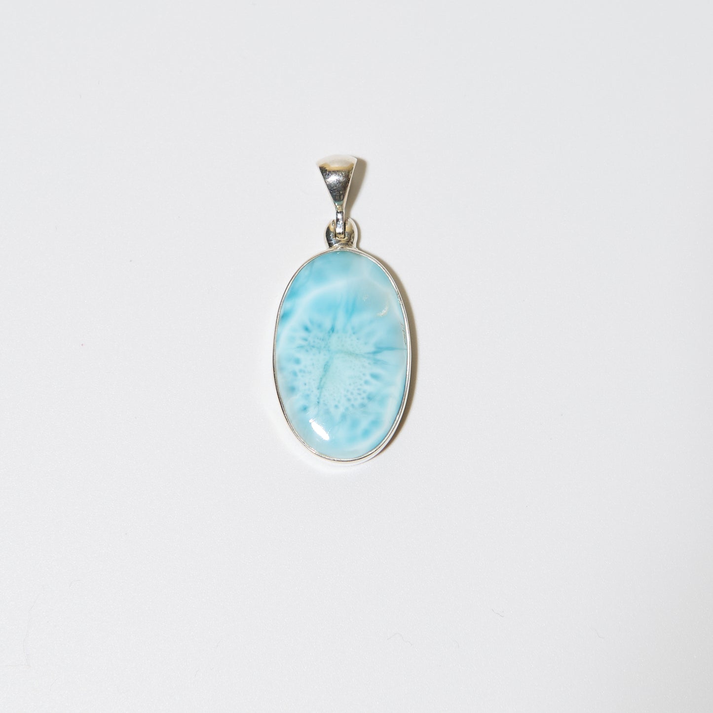 Larimar Oval Sterling Pendant : 210000020245